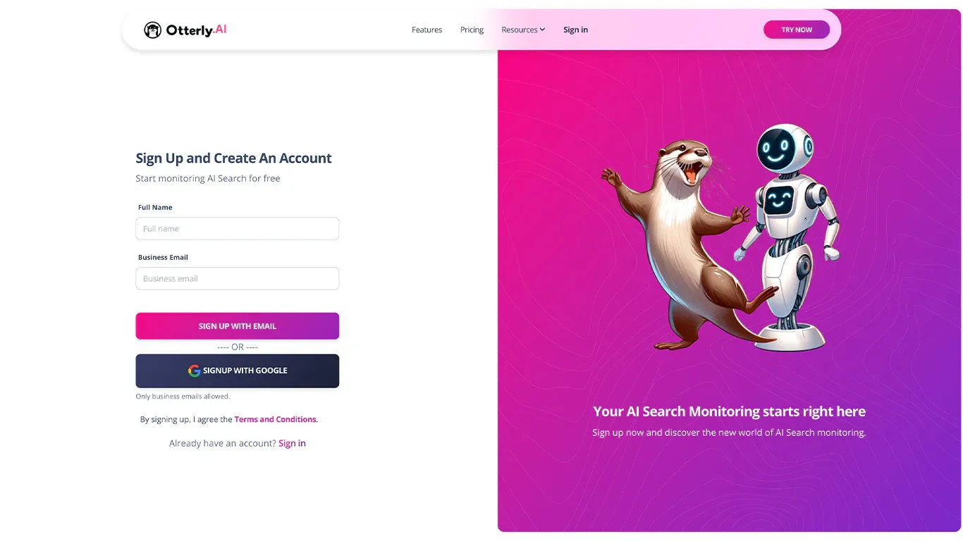 OtterlyAI AI search monitoring platform